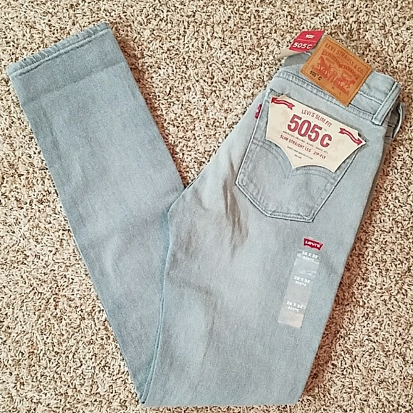 Levi's Denim - 505 grey STRAIGHT LEG ZIP FLY LEVIS